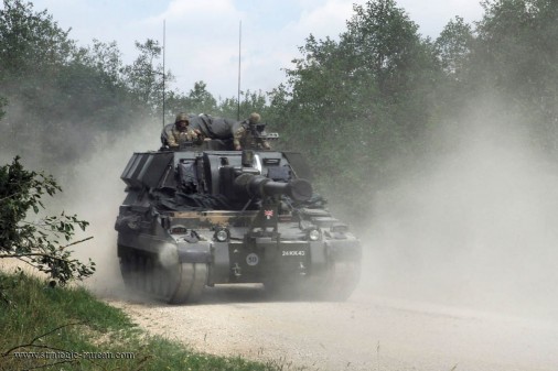 British Army artillery regiment conducts live-fire exercise at Gragenwoehr